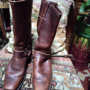 Vintage Women's Frye Harness Boots Size 7.5 Brown